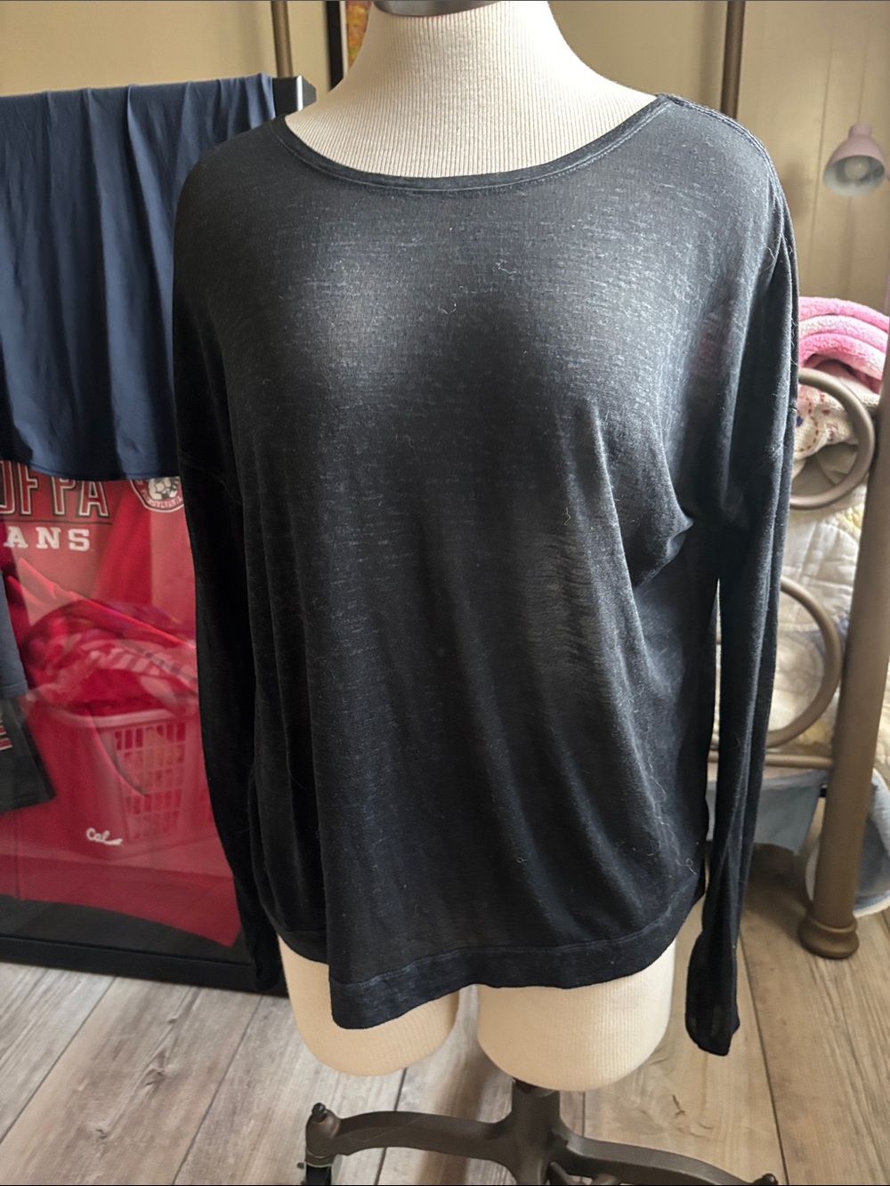 Athleta Lightweight Black Long Sleeve Tee